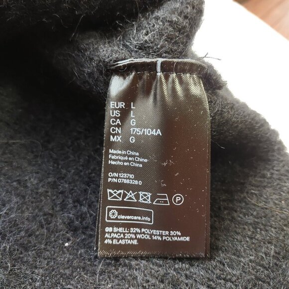 H&M Alpaca & Wool Cowl Neck Sweater Relaxed Fit Soft Knit Boho Indie Size Large - Picture 11 of 11